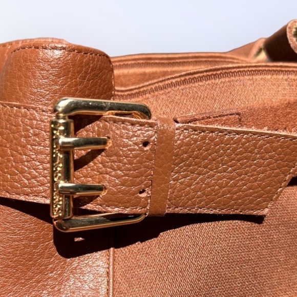 🌻NEW Jack Rogers Easton Brown Water Resistant Leather Buckle Leather Boots 9.5 - Picture 2 of 13